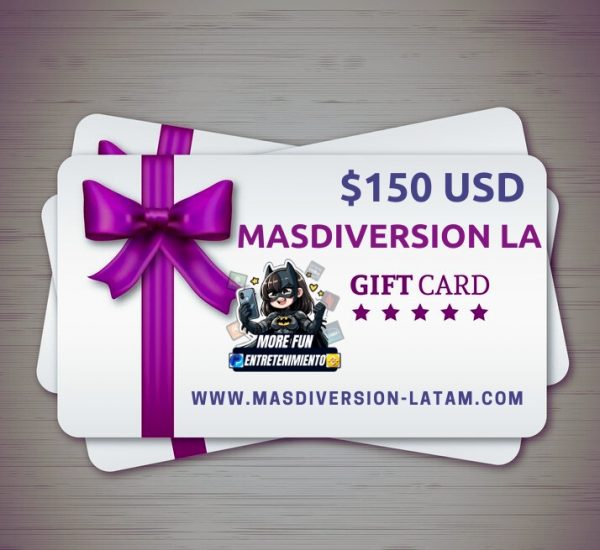 MASDIVERSION GIFT CARD - $150 USD