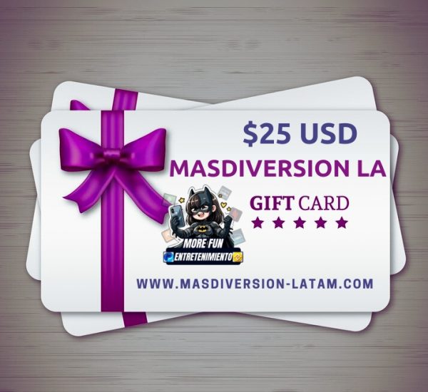 MASDIVERSION GIFT CARD - $25 USD
