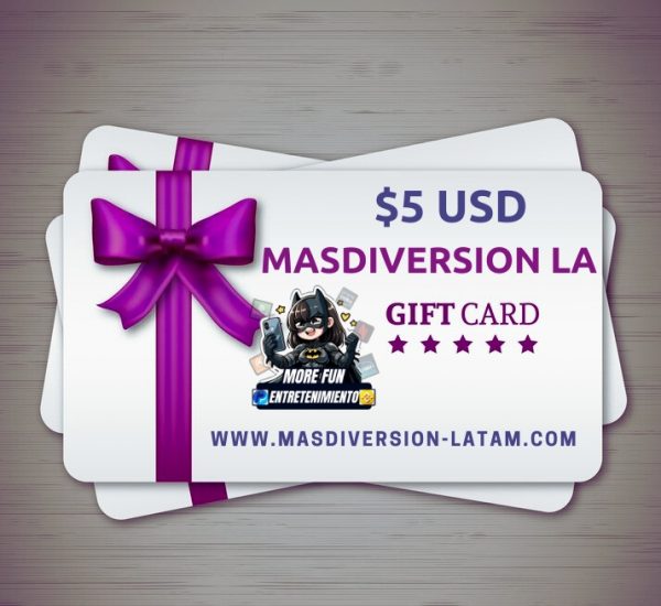 MASDIVERSION GIFT CARD - $5 USD