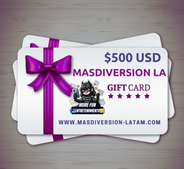MASDIVERSION GIFT CARD - $500 USD